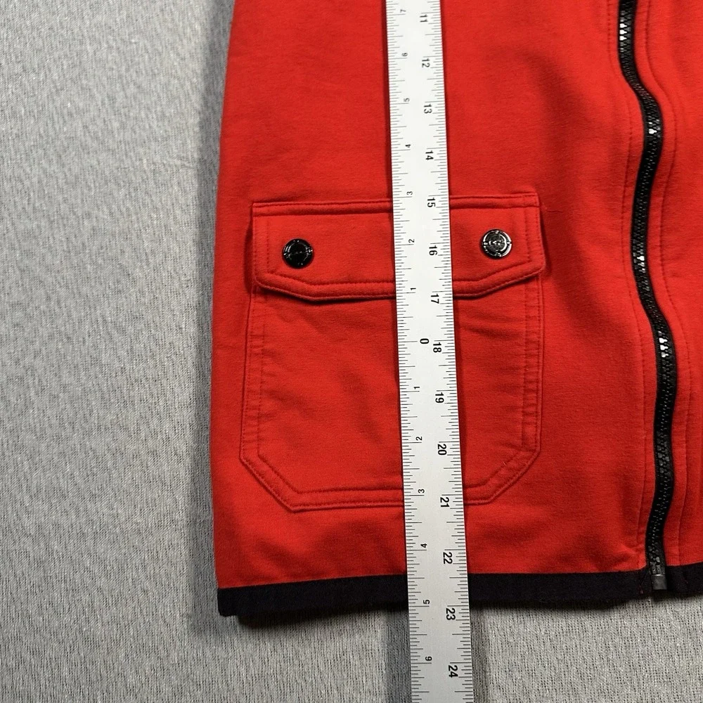 Ralph Lauren Vest Womens L Red Full Zip Sleeveless Cargo Pockets Golf Active‎